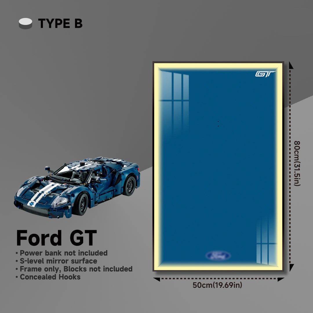 Premium Wall Mount Display Frame for LEGO® Technic™ Ford GT 42154 - brickzonehub