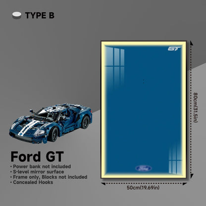 Premium Wall Mount Display Frame for LEGO® Technic™ Ford GT 42154 - brickzonehub