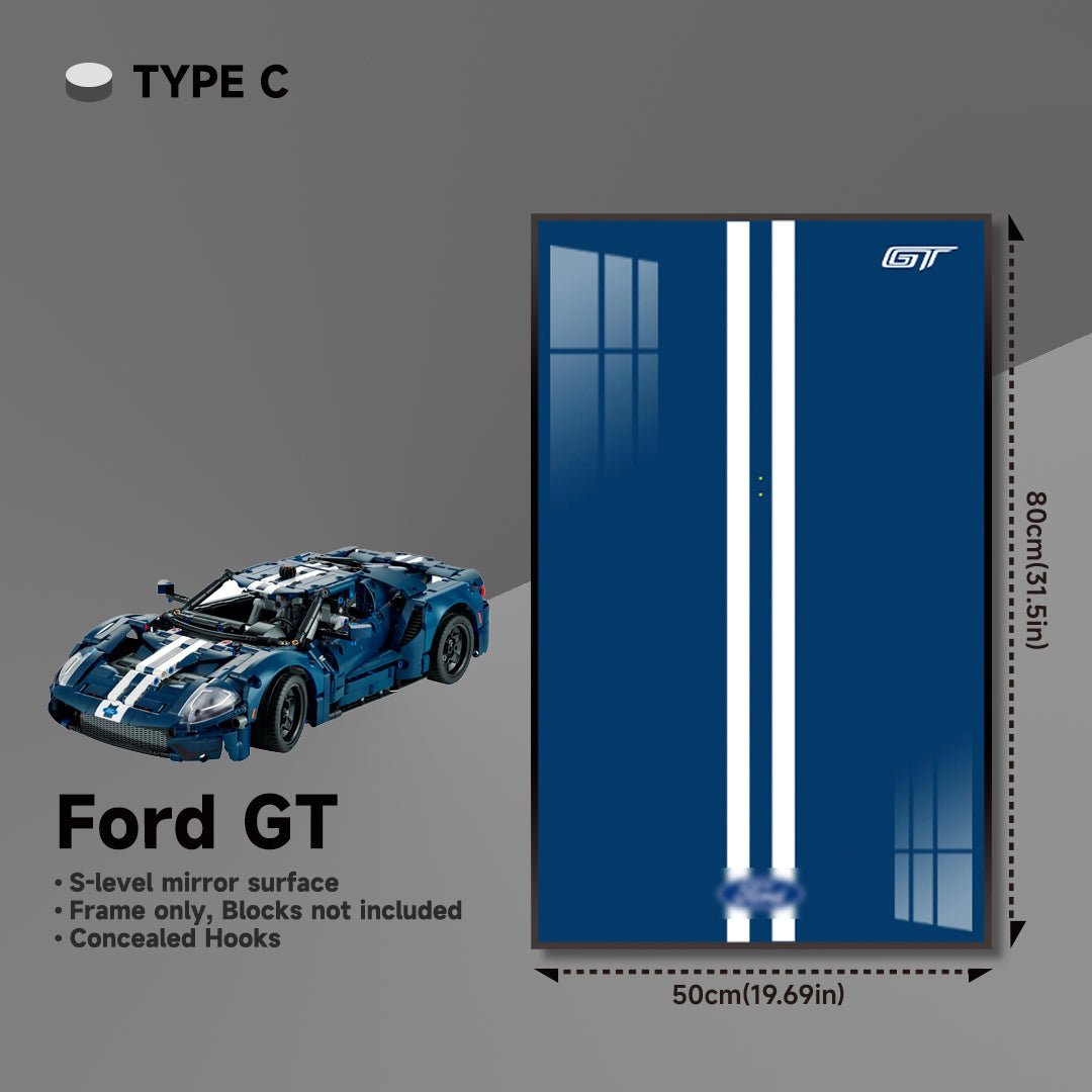 Premium Wall Mount Display Frame for LEGO® Technic™ Ford GT 42154 - brickzonehub