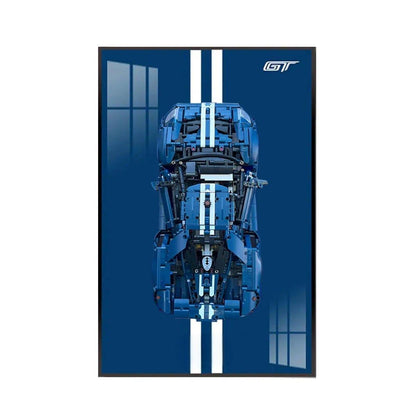 Premium Wall Mount Display Frame for LEGO® Technic™ Ford GT 42154 - brickzonehub