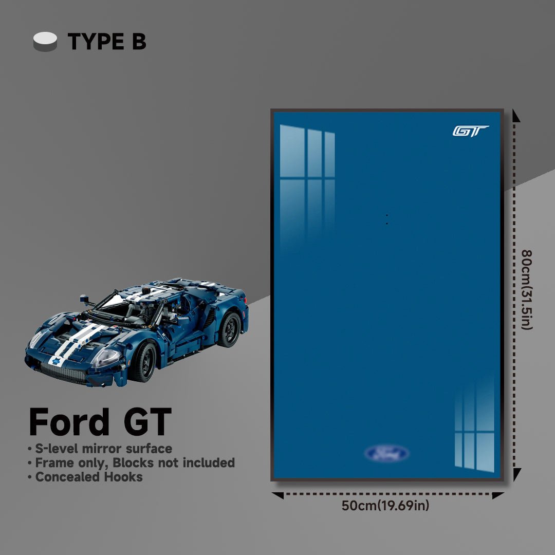 Premium Wall Mount Display Frame for LEGO® Technic™ Ford GT 42154 - brickzonehub