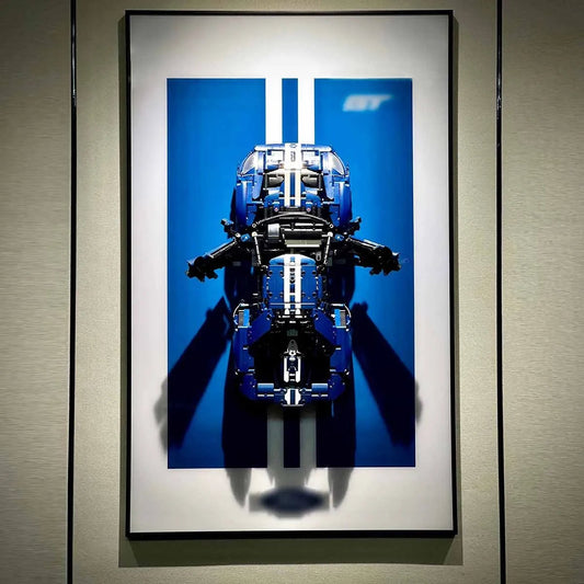 Premium Wall Mount Display Frame for LEGO® Technic™ Ford GT 42154 - brickzonehub