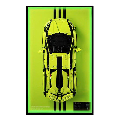 Premium Wall Mount Display Frame for LEGO® Technic™ Lamborghini Sian 42115 - brickzonehub
