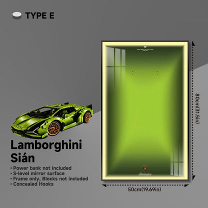 Premium Wall Mount Display Frame for LEGO® Technic™ Lamborghini Sian 42115 - brickzonehub