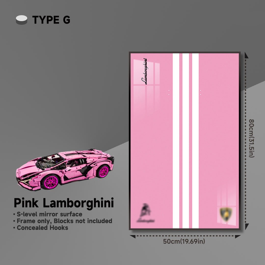 Premium Wall Mount Display Frame for LEGO® Technic™ Lamborghini Sian 42115 - brickzonehub