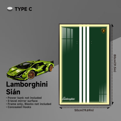 Premium Wall Mount Display Frame for LEGO® Technic™ Lamborghini Sian 42115 - brickzonehub