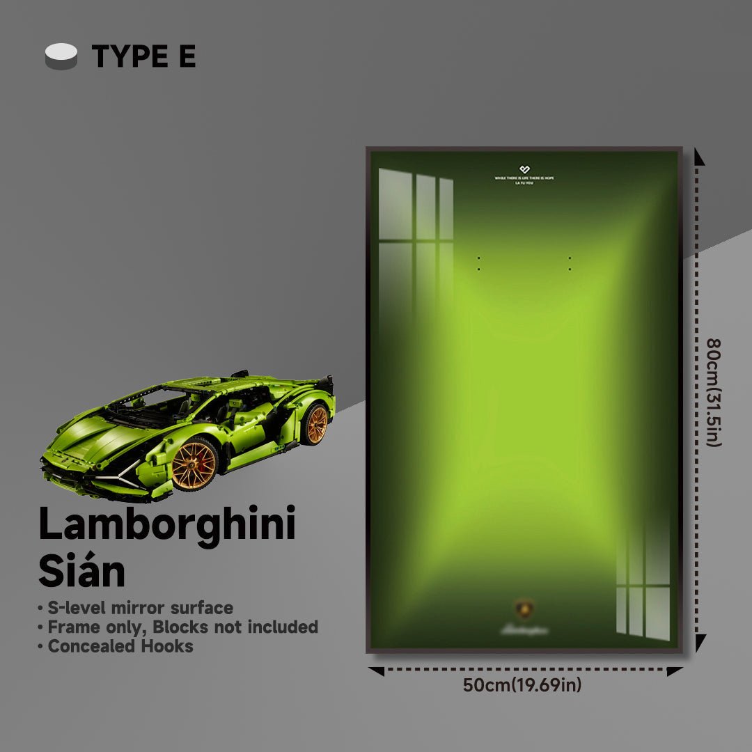 Premium Wall Mount Display Frame for LEGO® Technic™ Lamborghini Sian 42115 - brickzonehub