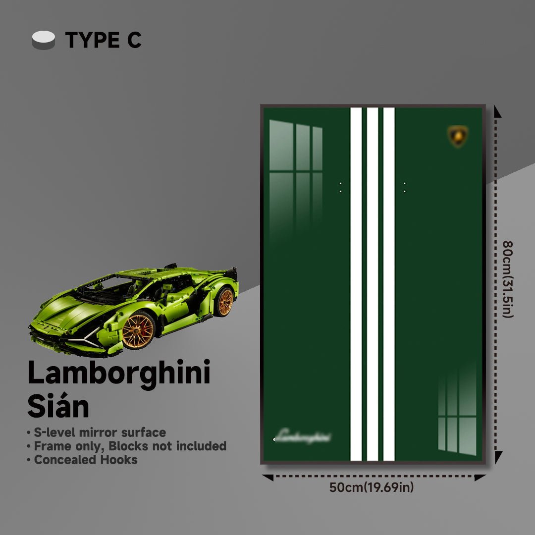 Premium Wall Mount Display Frame for LEGO® Technic™ Lamborghini Sian 42115 - brickzonehub