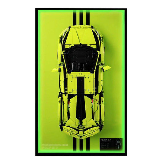 Premium Wall Mount Display Frame for LEGO® Technic™ Lamborghini Sian 42115