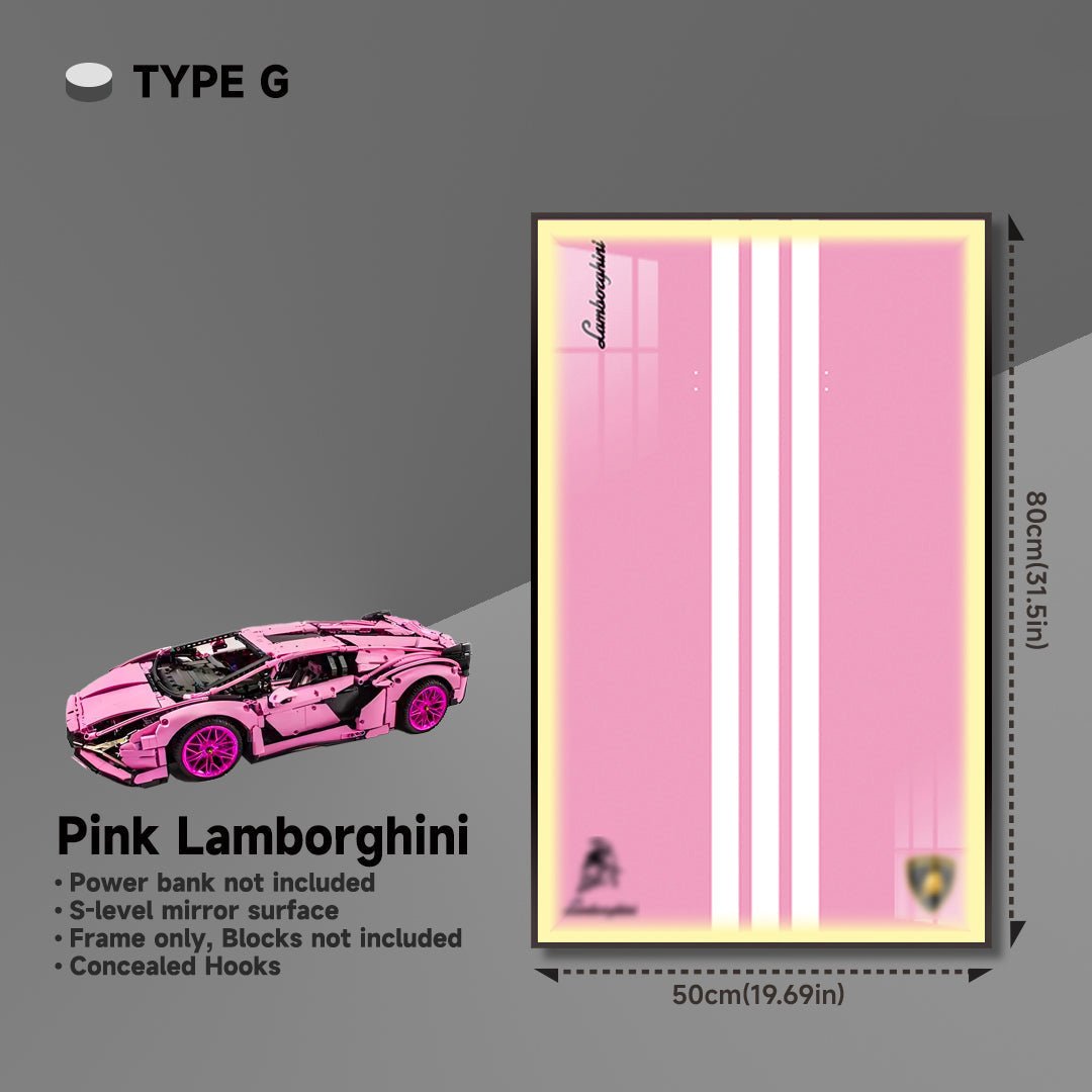 Premium Wall Mount Display Frame for LEGO® Technic™ Lamborghini Sian 42115 - brickzonehub