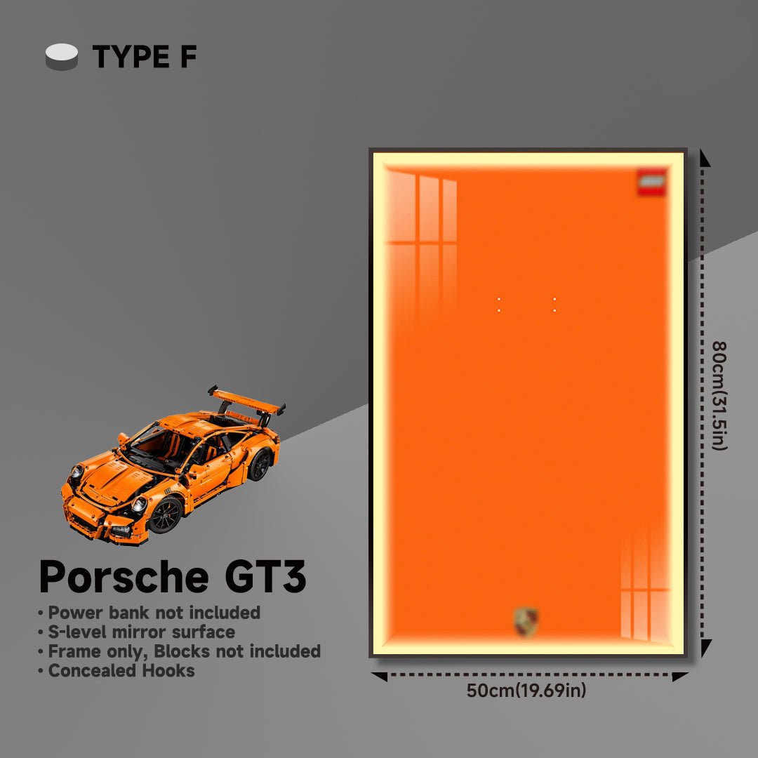 Premium Wall Mount Display Frame for LEGO® Technic™ Porsche 911 GT3 RS 42056 - brickzonehub