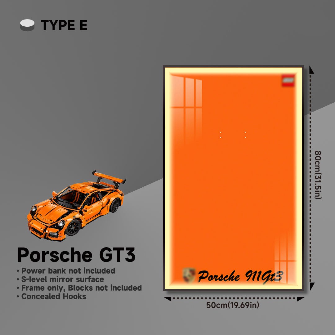 Premium Wall Mount Display Frame for LEGO® Technic™ Porsche 911 GT3 RS 42056 - brickzonehub