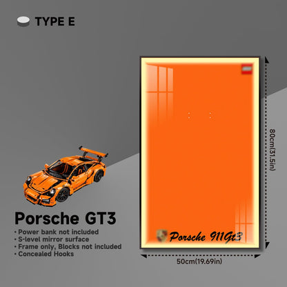 Premium Wall Mount Display Frame for LEGO® Technic™ Porsche 911 GT3 RS 42056 - brickzonehub
