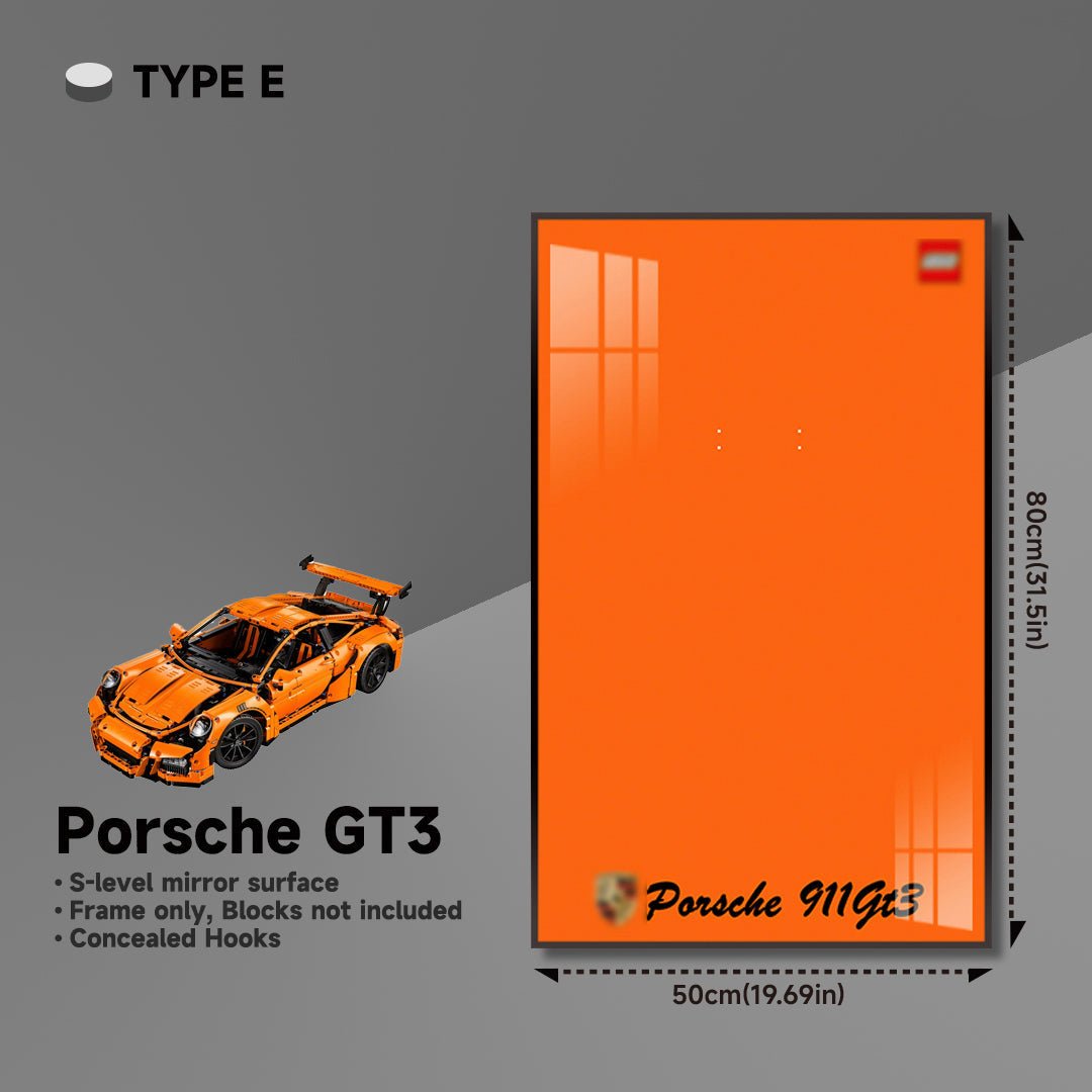 Premium Wall Mount Display Frame for LEGO® Technic™ Porsche 911 GT3 RS 42056 - brickzonehub