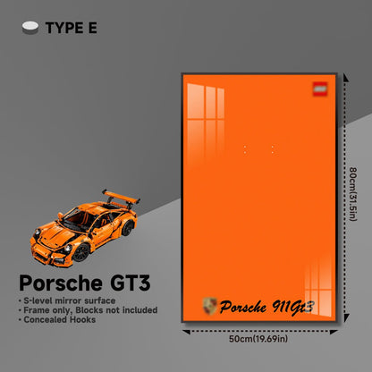 Premium Wall Mount Display Frame for LEGO® Technic™ Porsche 911 GT3 RS 42056 - brickzonehub