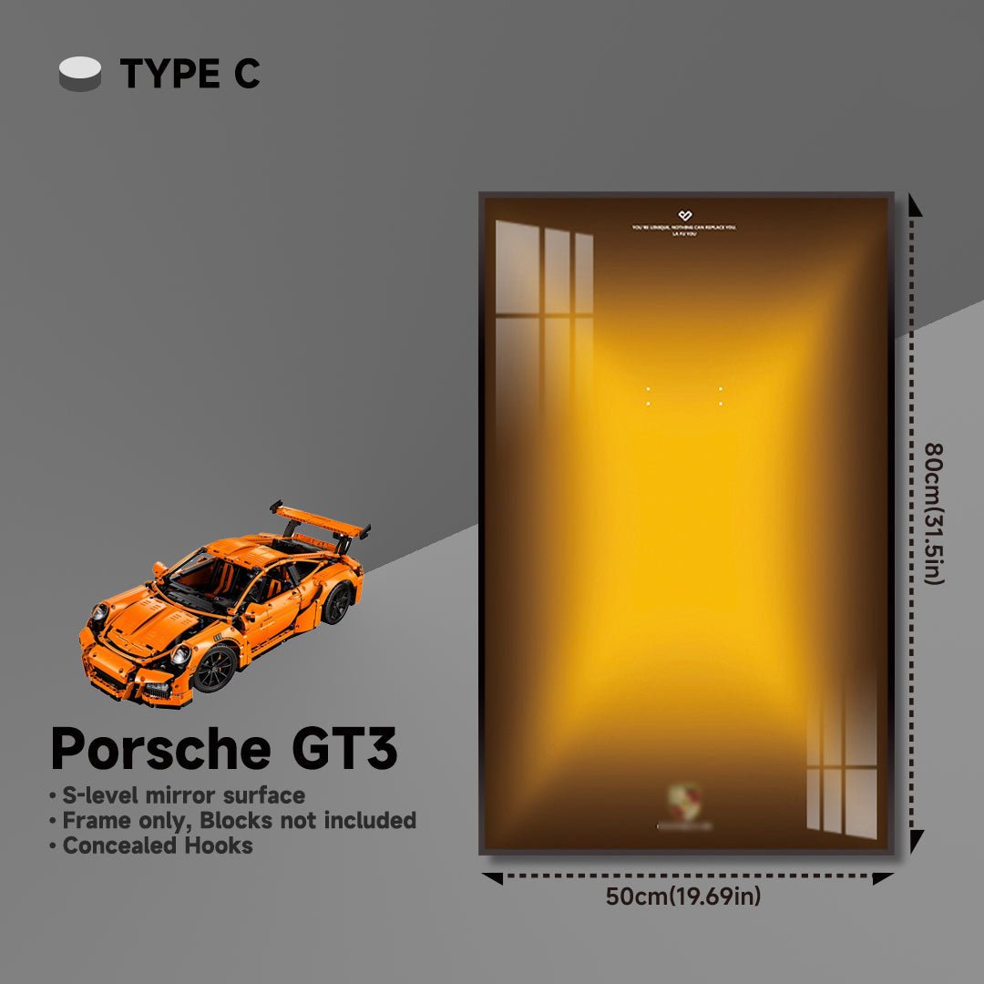 Premium Wall Mount Display Frame for LEGO® Technic™ Porsche 911 GT3 RS 42056 - brickzonehub