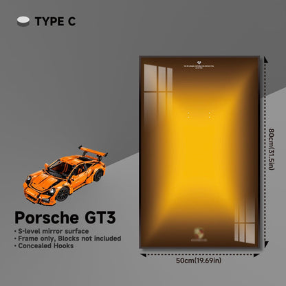 Premium Wall Mount Display Frame for LEGO® Technic™ Porsche 911 GT3 RS 42056 - brickzonehub