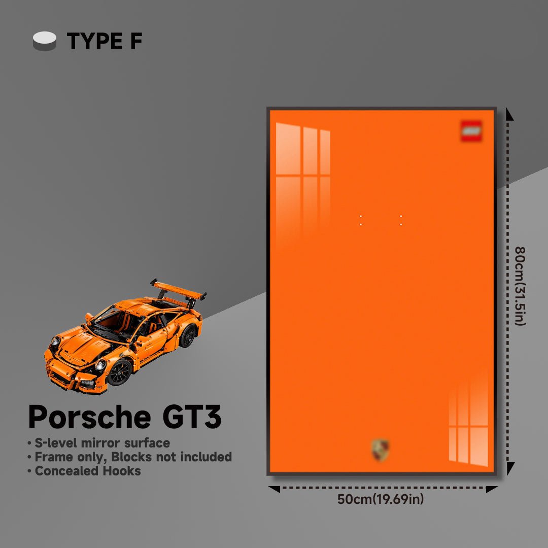 Premium Wall Mount Display Frame for LEGO® Technic™ Porsche 911 GT3 RS 42056 - brickzonehub