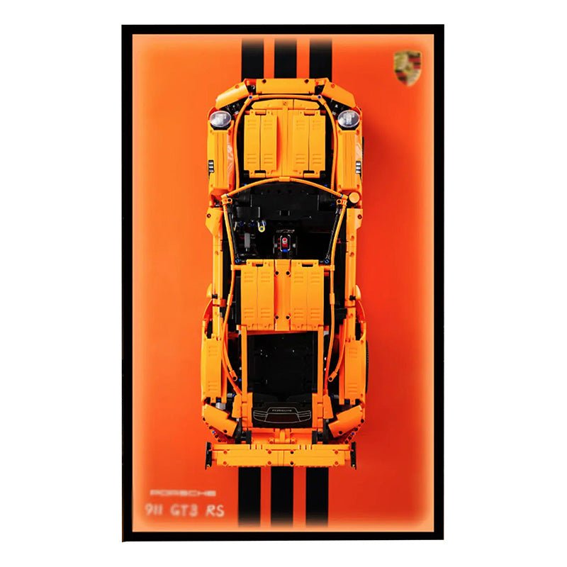 Premium Wall Mount Display Frame for LEGO® Technic™ Porsche 911 GT3 RS 42056 - brickzonehub