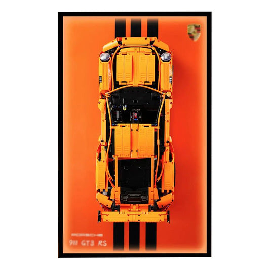 Premium Wall Mount Display Frame for LEGO® Technic™ Porsche 911 GT3 RS 42056 - brickzonehub