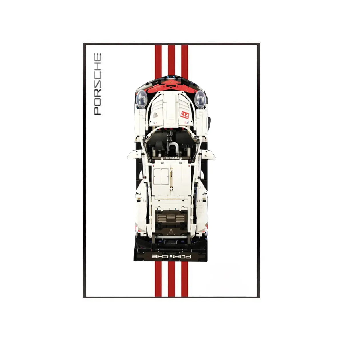 Premium-Wandhalterung für den LEGO® Technic™ Porsche 911 RSR 42096