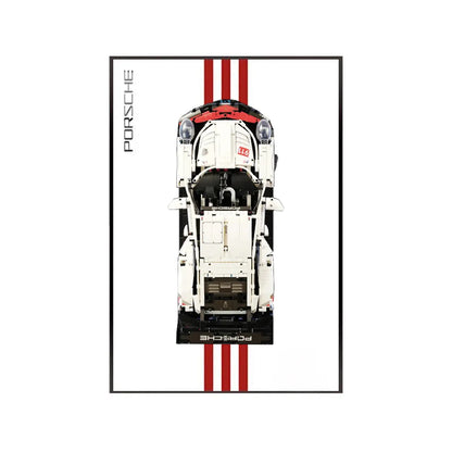 Premium-Wandhalterung für den LEGO® Technic™ Porsche 911 RSR 42096