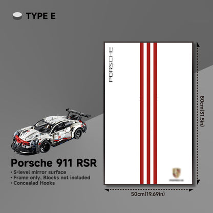 Premium Wall Mount Display Frame for LEGO® Technic™ Porsche 911 RSR 42096 - brickzonehub