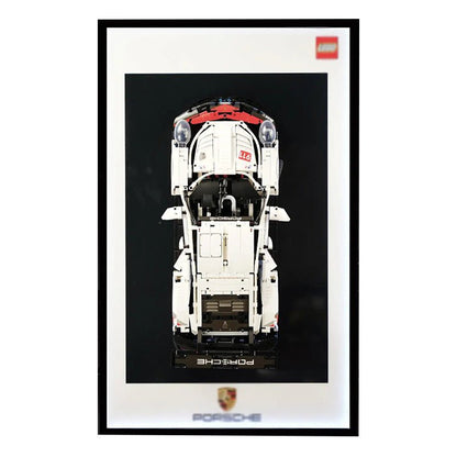 Premium Wall Mount Display Frame for LEGO® Technic™ Porsche 911 RSR 42096 - brickzonehub