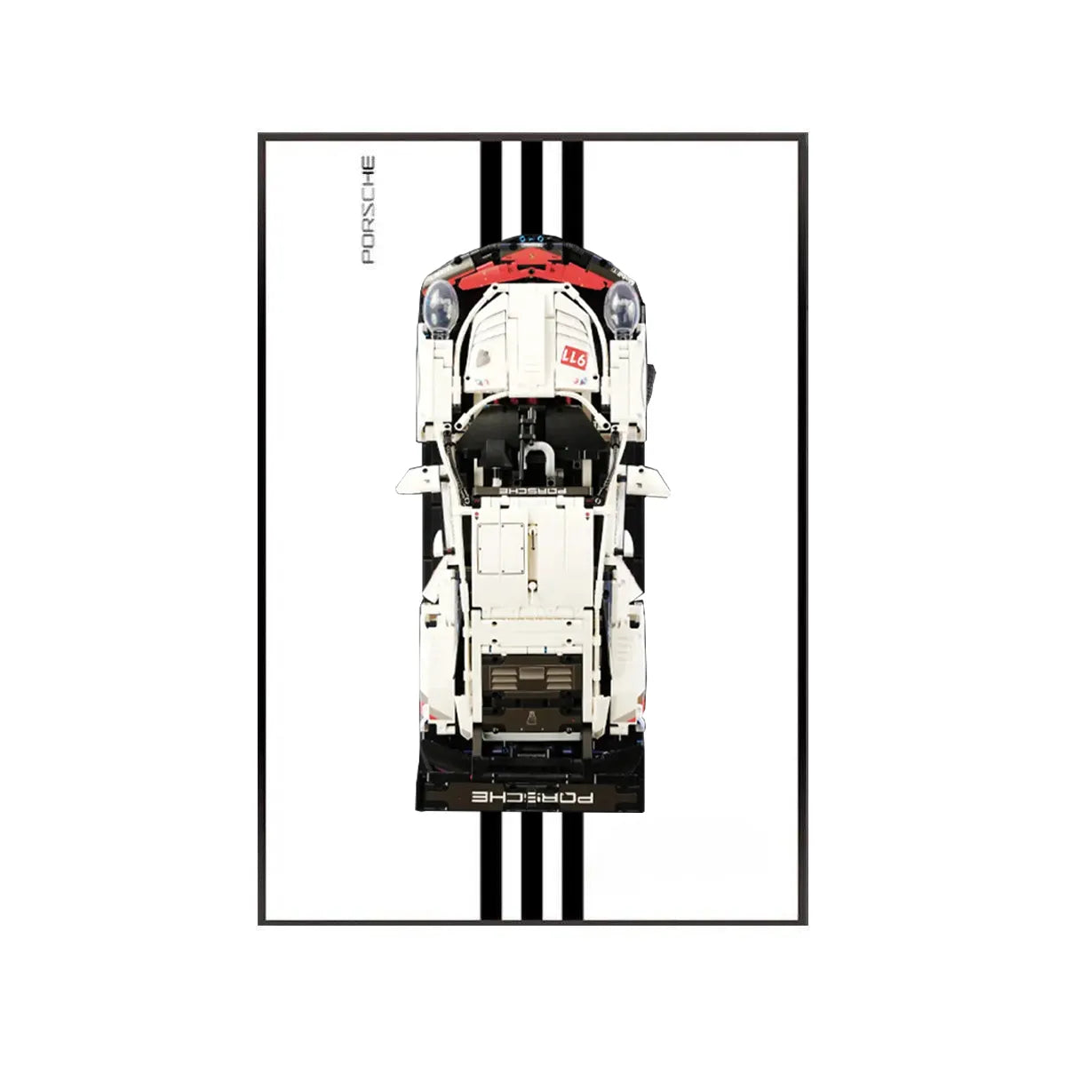 Premium-Wandhalterung für den LEGO® Technic™ Porsche 911 RSR 42096