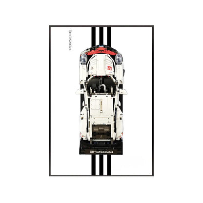 Premium-Wandhalterung für den LEGO® Technic™ Porsche 911 RSR 42096