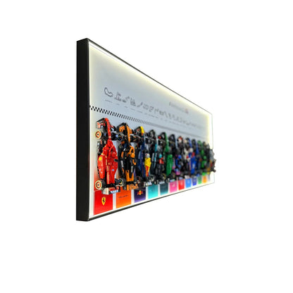 Wall Display Frame for LEGO® Speed Champions F1 | 12-Car | Grand Prix | White
