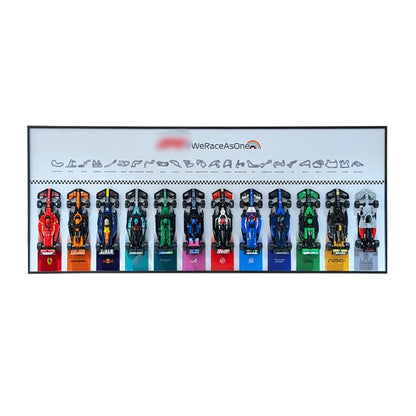 Wandmontierter Displayrahmen, kompatibel mit der LEGO® Speed ​​Champions F1-Serie