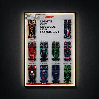Speed Champions F1 LEGO® Car Collector Wall Display Frame - brickzonehub