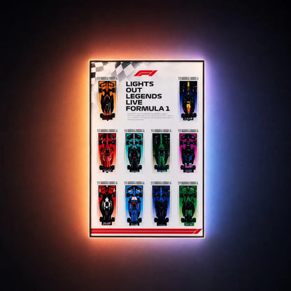 Speed Champions F1 LEGO® Car Collector Wall Display Frame