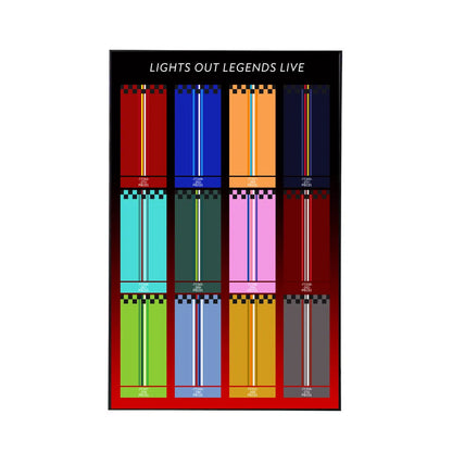 Wall Display Frame for LEGO® Speed Champions F1 | 12-Car | Race of Colors | 50 × 80 cm