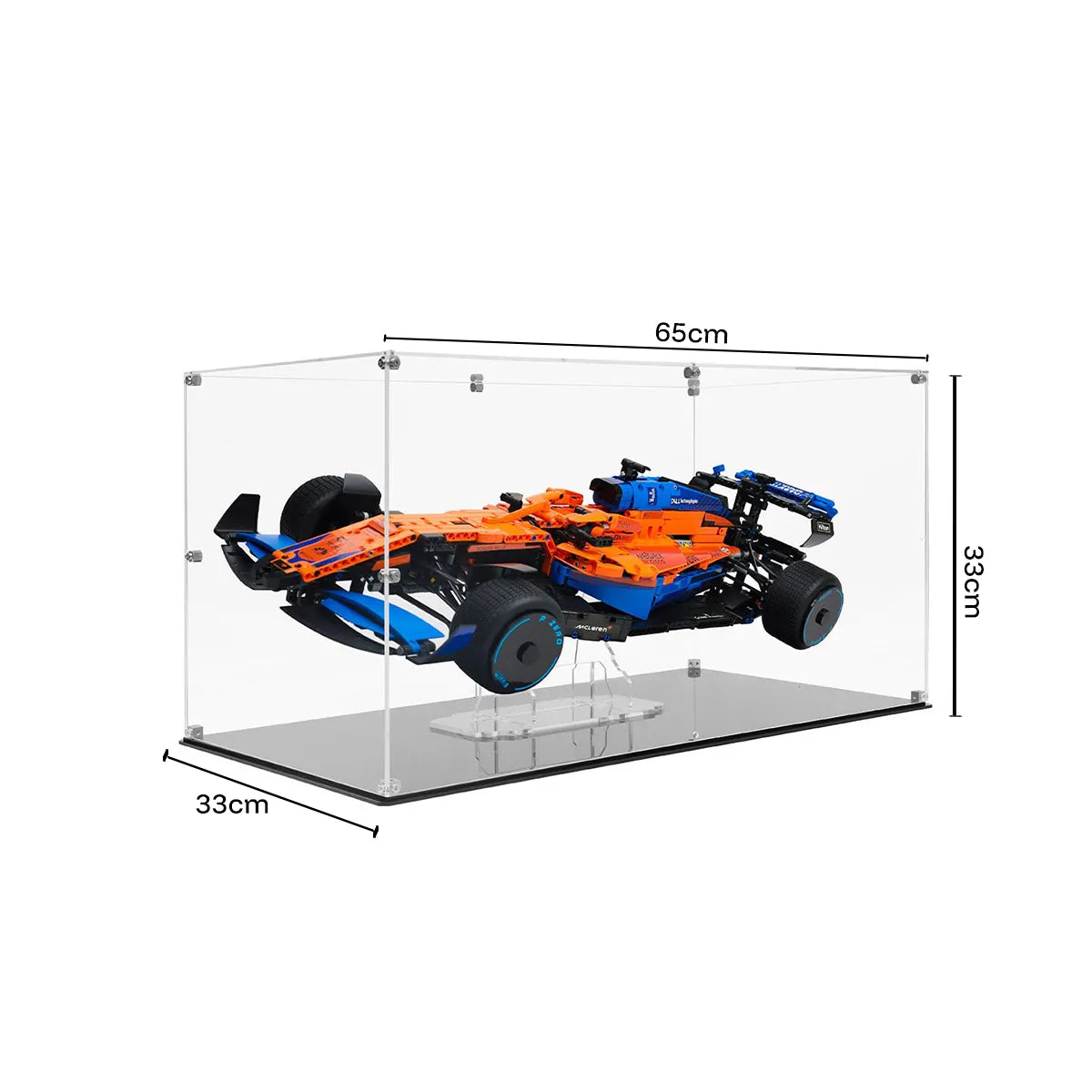 Universelle Acryl-Vitrine für LEGO® Technic &amp; F1 Supercars – Schwebendes Halterungsdesign