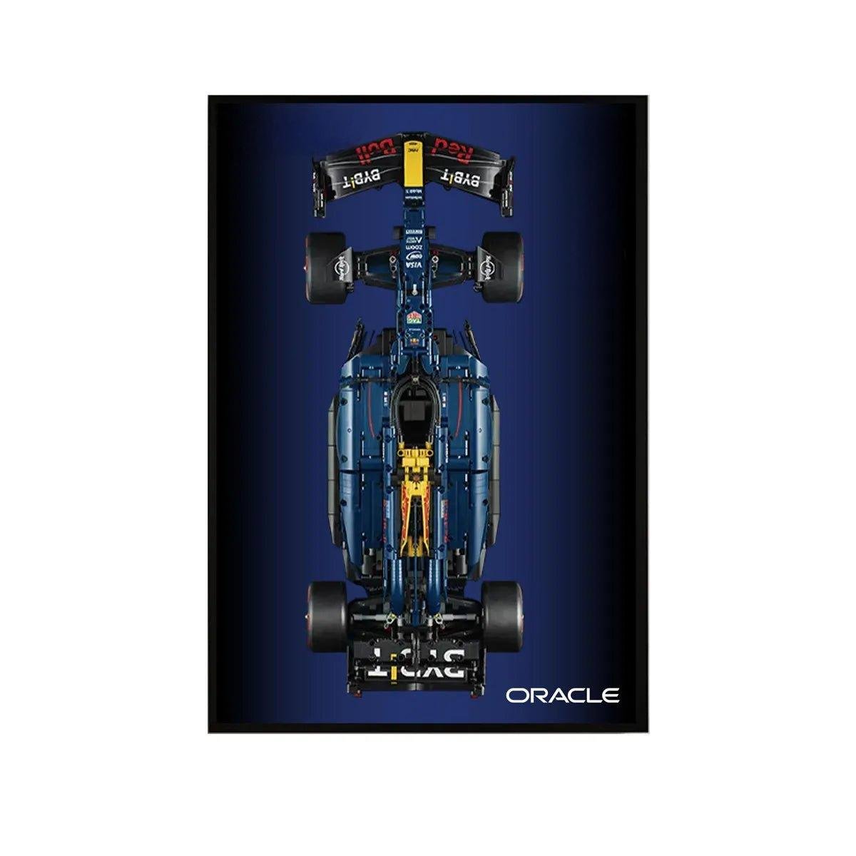 Wall Display Frame Compatible with LEGO® 42206 Red Bull RB20 Style A - brickzonehub