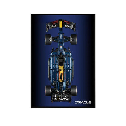 Wall Display Frame Compatible with LEGO® 42206 Red Bull RB20 Style A - brickzonehub