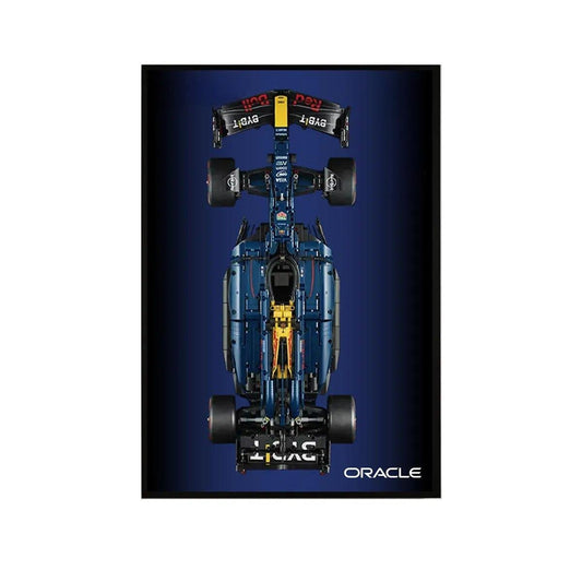 Wall Display Frame Compatible with LEGO® 42206 Red Bull RB20 Style A - brickzonehub