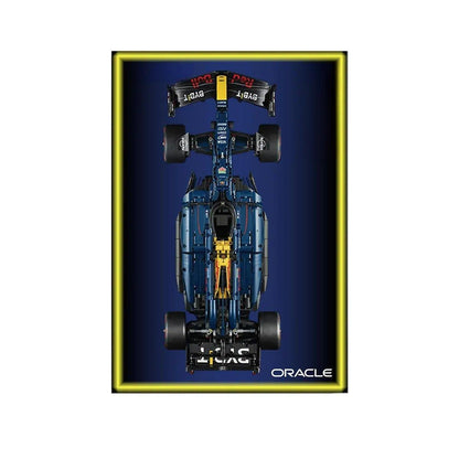 Wall Display Frame Compatible with LEGO® 42206 Red Bull RB20 Style A - brickzonehub