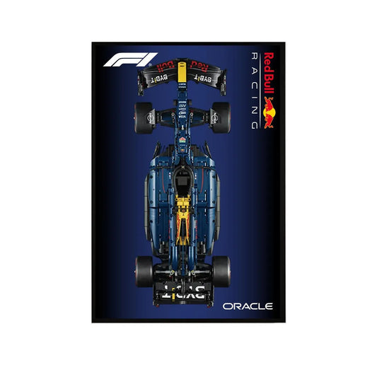 Wall Display Frame Compatible with LEGO® 42206 Red Bull RB20 Style A - brickzonehub