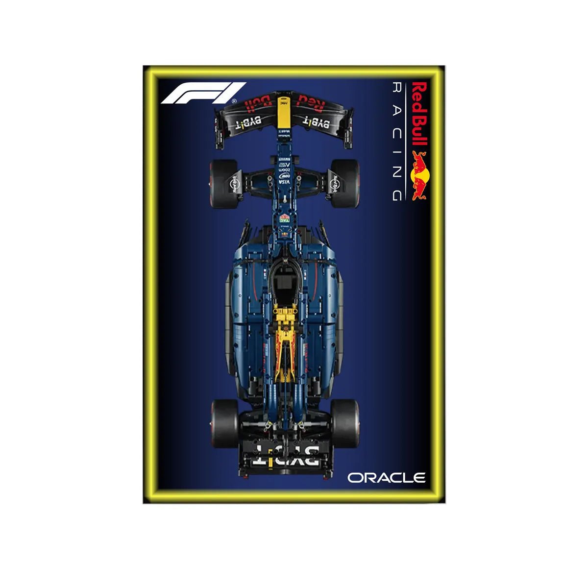 Wall Display Frame Compatible with LEGO® 42206 Red Bull RB20 Style A - brickzonehub