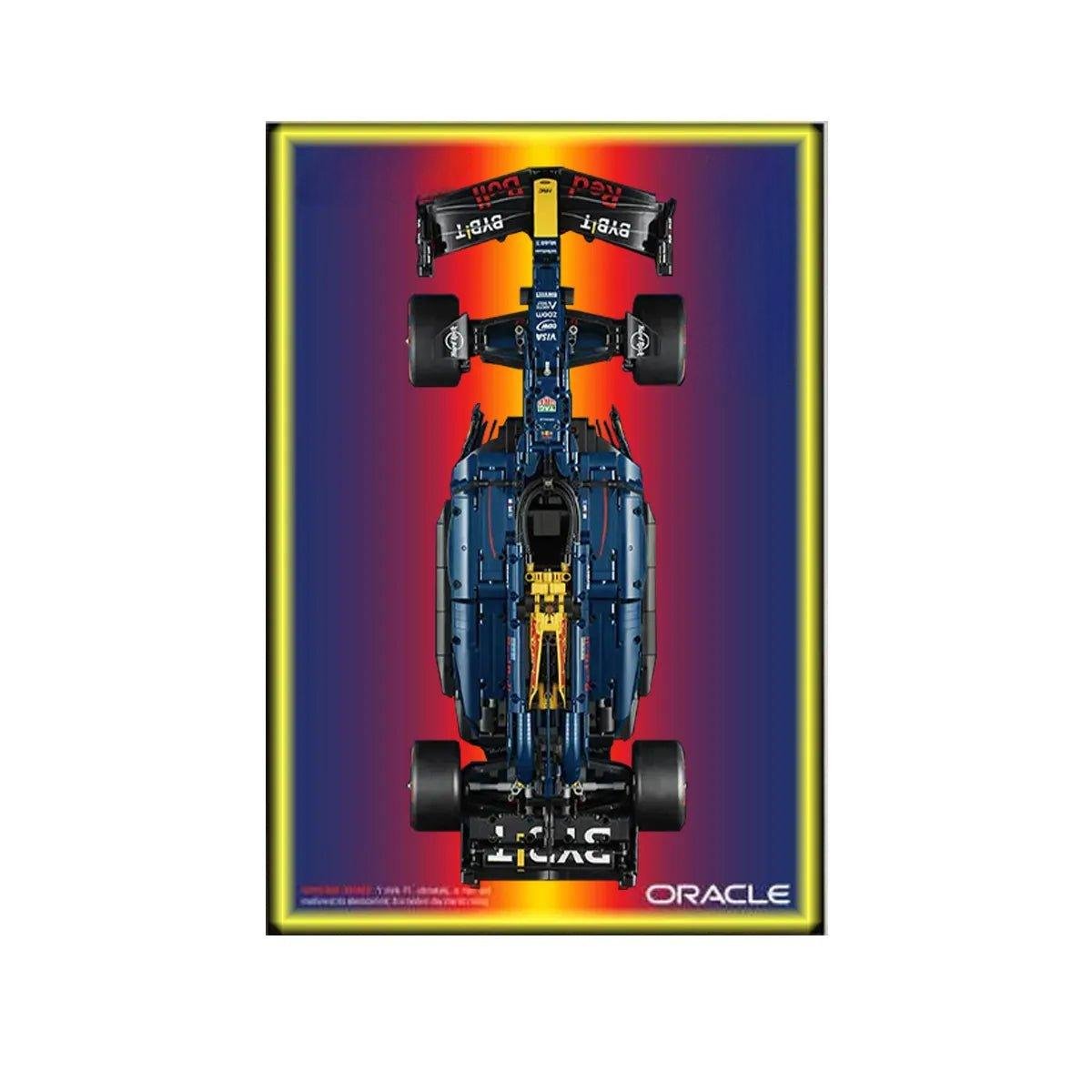 Wall Display Frame Compatible with LEGO® 42206 Red Bull RB20 Style C - brickzonehub