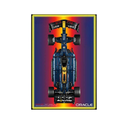 Wall Display Frame Compatible with LEGO® 42206 Red Bull RB20 Style C - brickzonehub