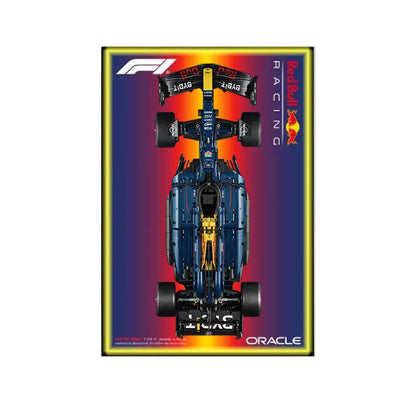 Wall Display Frame Compatible with LEGO® 42206 Red Bull RB20 Style C - brickzonehub