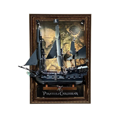 Wall Display Frame Compatible with LEGO® Captain Jack Sparrow's Pirate Ship 10365 - brickzonehub