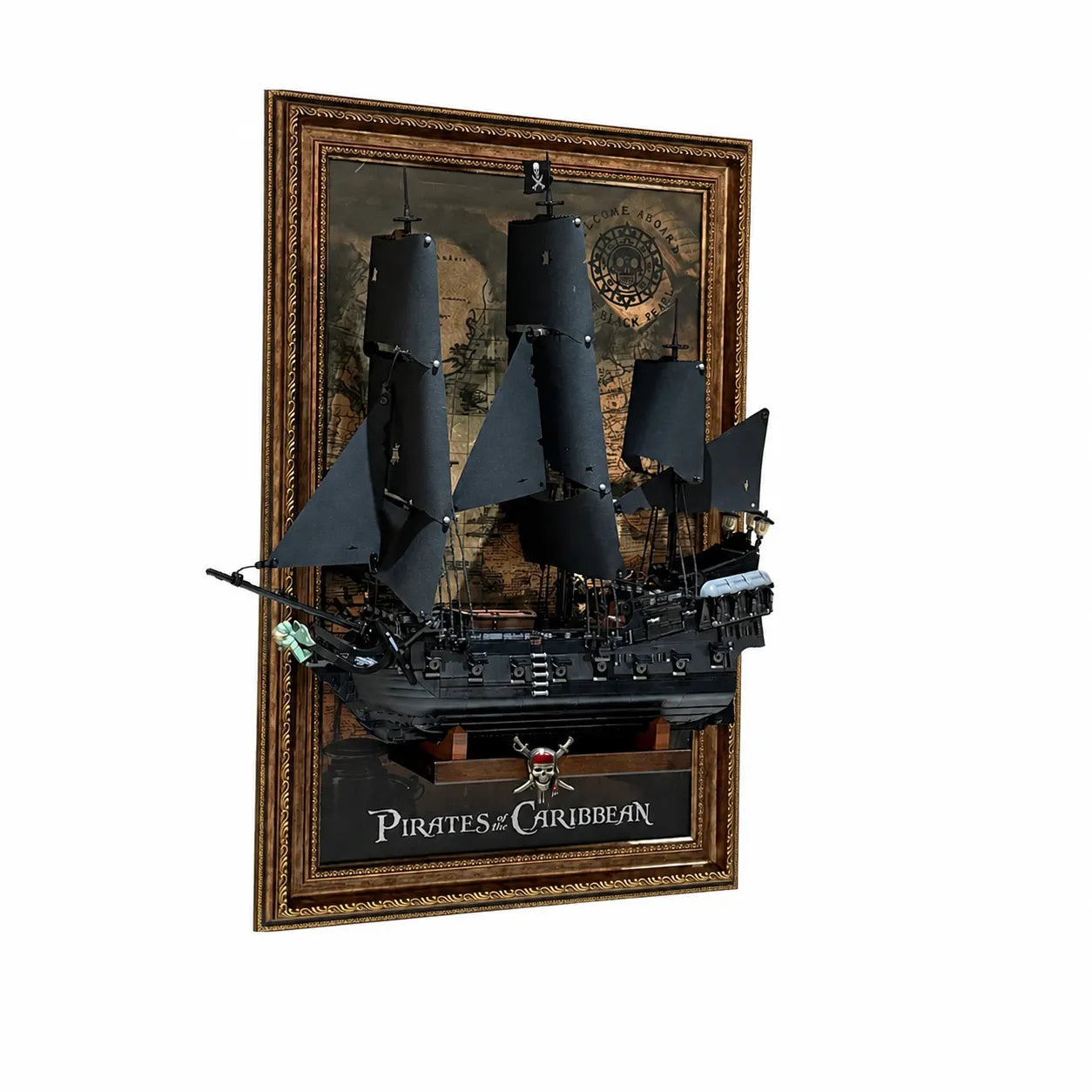 Wall Display Frame Compatible with LEGO® Icons Captain Jack Sparrow's Pirate Ship 10365