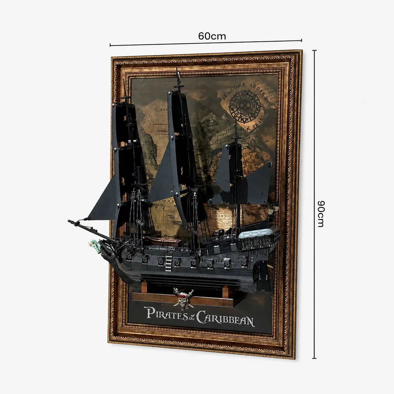 Wall Display Frame Compatible with LEGO® Icons Captain Jack Sparrow's Pirate Ship 10365
