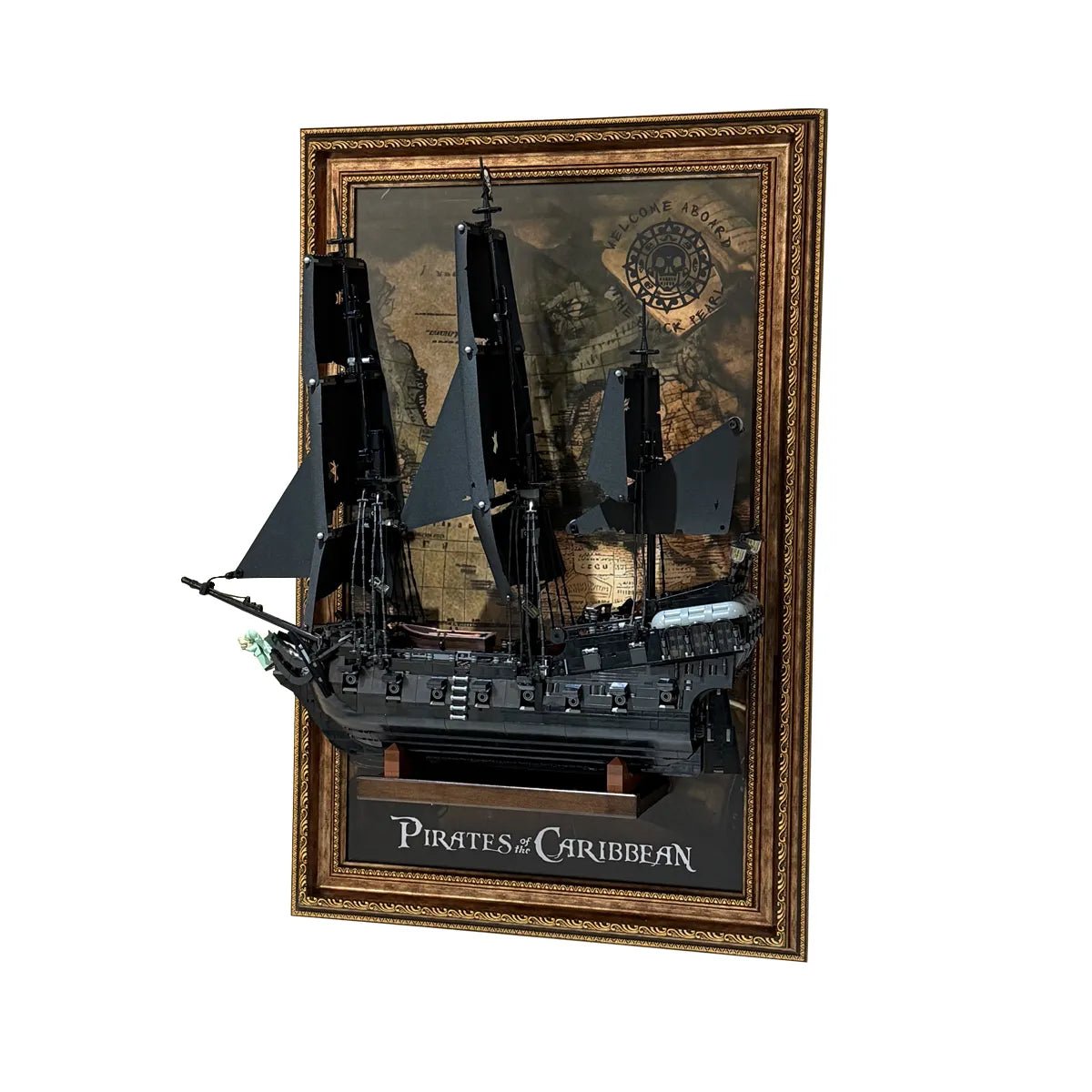 Wall Display Frame Compatible with LEGO® Captain Jack Sparrow's Pirate Ship 10365 - brickzonehub