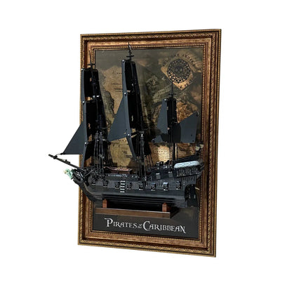 Wall Display Frame Compatible with LEGO® Captain Jack Sparrow's Pirate Ship 10365 - brickzonehub